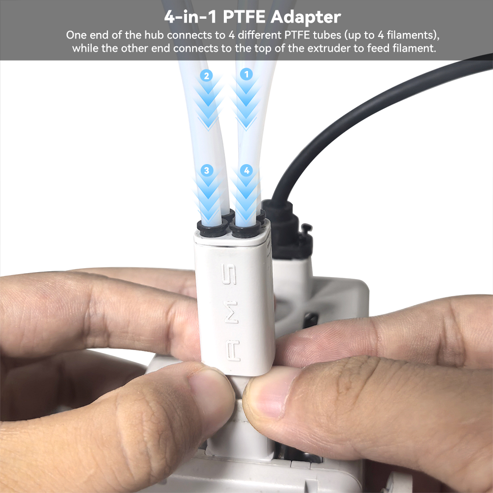 3D Printing Bambu Lab A1 - Geliştirilmiş 4'ü 1 Arada PTFE Adaptörü,