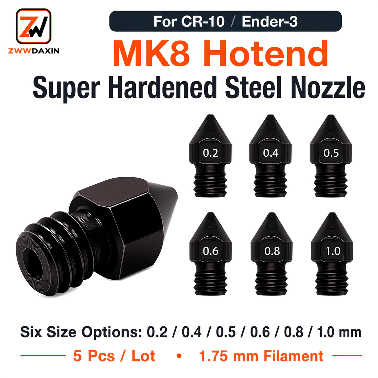 3D Printing News - Süper Sertleştirilmiş Çelik Nozul MK8 5