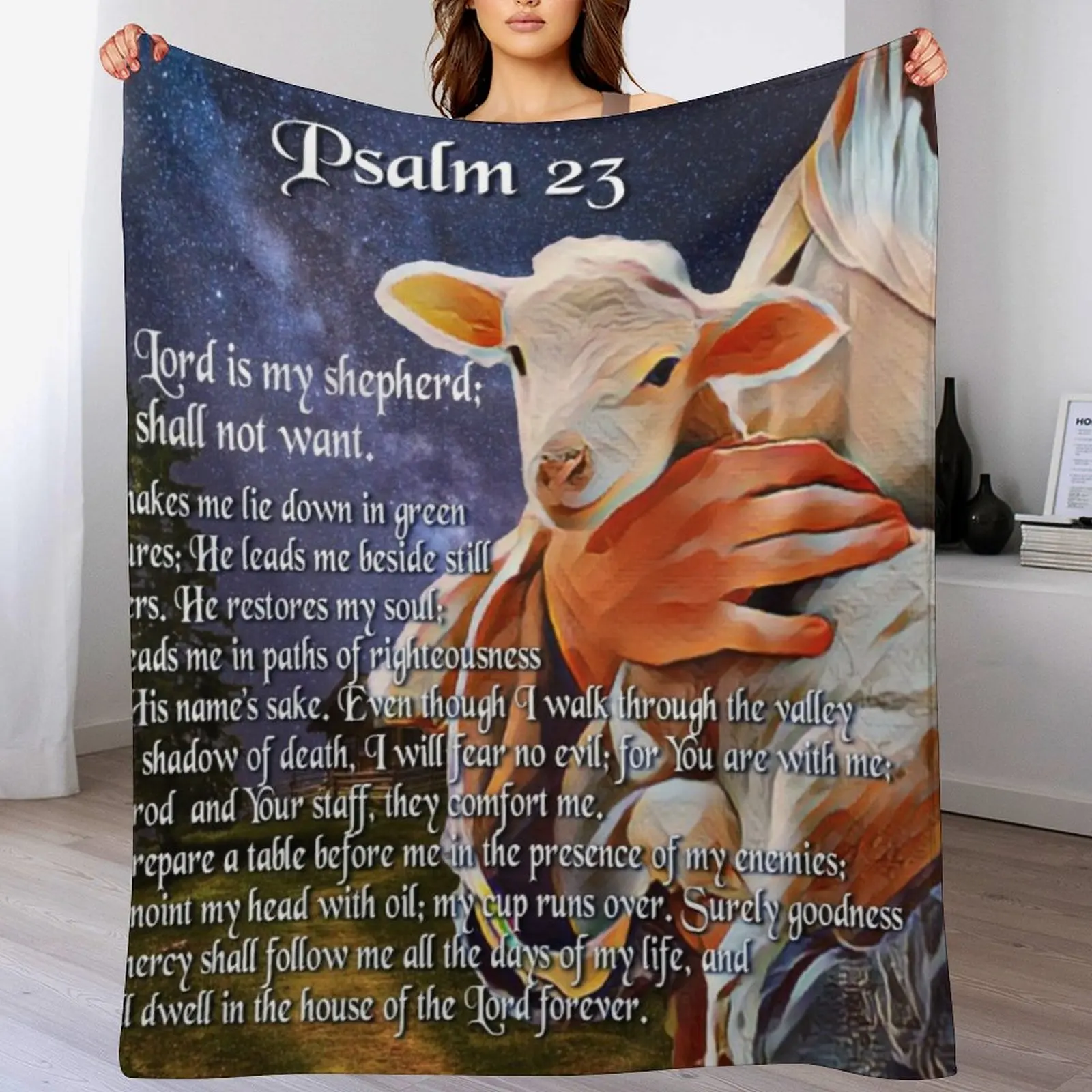 3D Printing Verse - Mezmur 23. Bölüm İncil Ayeti Battaniyesi