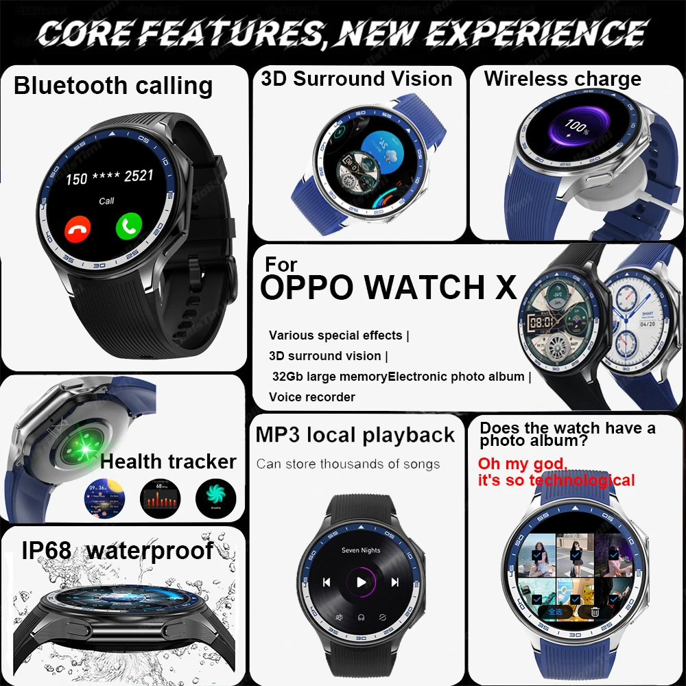1.43 AMOLED akıllı saat 3D sur - 3D Printing Watch incelemesi ve fiyatı