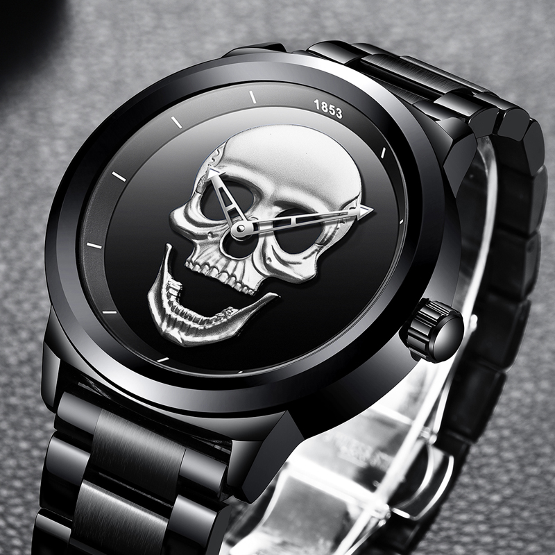 LIGE Skeleto erkekler izle üst - 3D Printing Watch incelemesi ve fiyatı